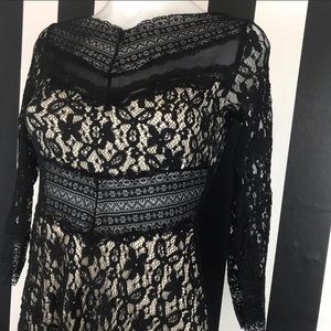 Carapace Black Lace Open Back Dress Sz S